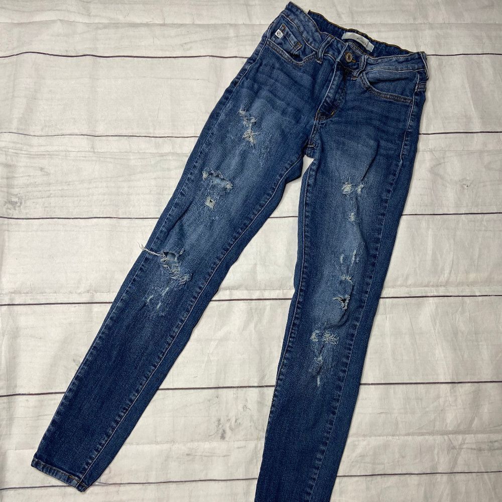 Kancan Midrise Skinny Stretch Jean 23 Destroyed